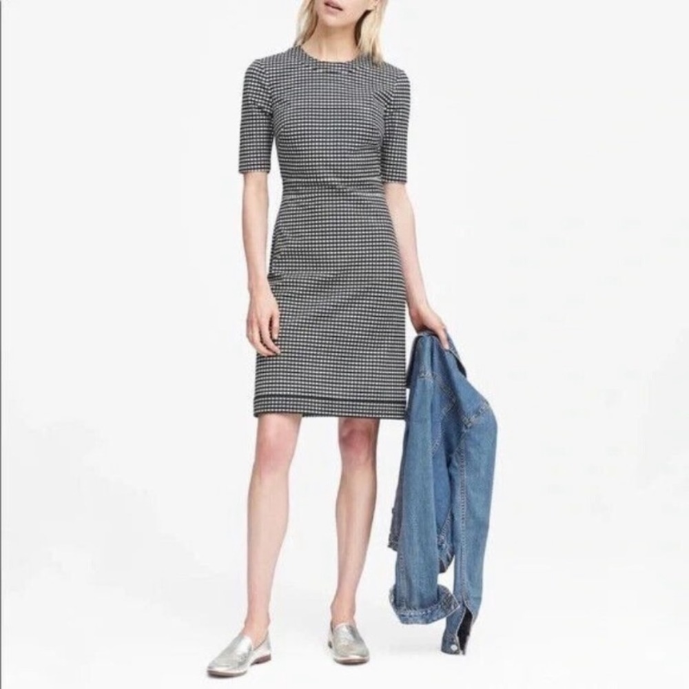 BR B&W gingham short dress - 12